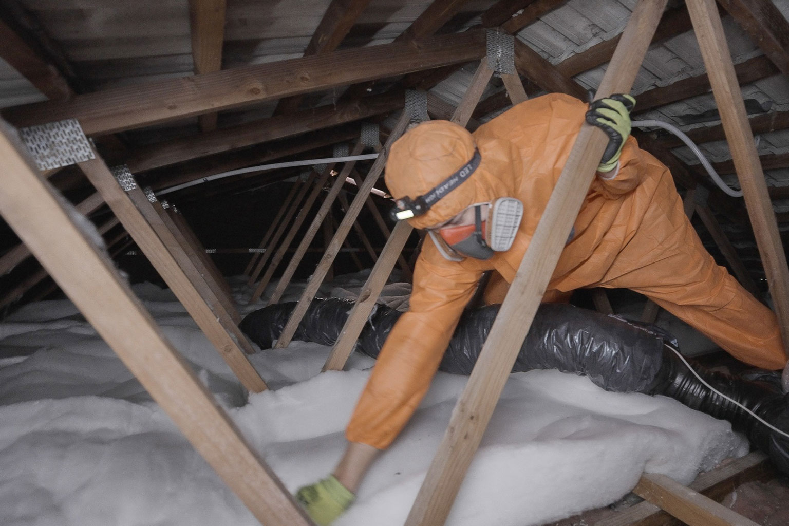 Retrofitting insulation into ceiling of rental property