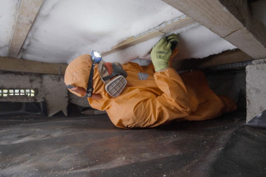 polyester underfloor insulation installation
